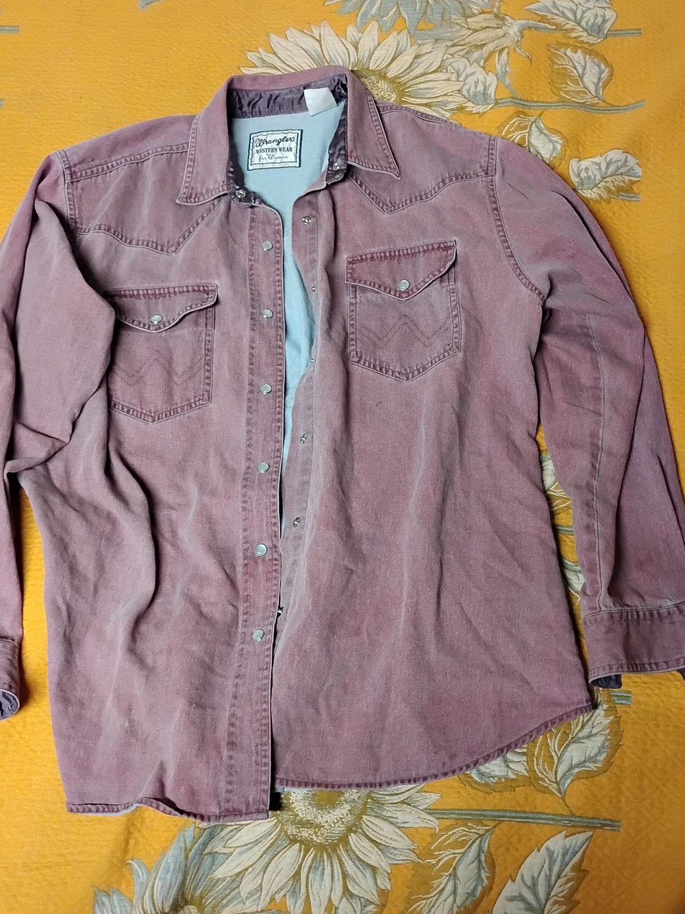 Wrangler Westernwear For Women Snap Shirt - Dusty Rose Size L